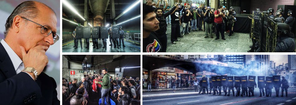 Segundo o secretário de Transportes Metropolitanos, Jurandir Fernandes, as demissões ocorreram por justa causa, no 5° dia de paralisação da categoria; na manhã de hoje, a tropa de choque foi chamada para intervir em manifestação do Movimento dos Trabalhadores Sem Teto (MTST) - grupo que reuniu mais de 12 mil pessoas em torno do Itaquerão na última quarta-feira - em apoio aos metroviários na estação Ana Rosa do metrô; rua Vergueiro foi interditada por algumas horas; prevendo novo caos no trânsito, CET suspendeu o rodízio de veículos nesta segunda-feira; apenas as Linhas Amarela e Lilás operam normalmente (Foto: Roberta Namour) www.brasil247.com - Segundo o secretário de Transportes Metropolitanos, Jurandir Fernandes, as demissões ocorreram por justa causa, no 5° dia de paralisação da categoria; na manhã de hoje, a tropa de choque foi chamada para intervir em manifestação do Movimento dos Trabalhadores Sem Teto (MTST) - grupo que reuniu mais de 12 mil pessoas em torno do Itaquerão na última quarta-feira - em apoio aos metroviários na estação Ana Rosa do metrô; rua Vergueiro foi interditada por algumas horas; prevendo novo caos no trânsito, CET suspendeu o rodízio de veículos nesta segunda-feira; apenas as Linhas Amarela e Lilás operam normalmente