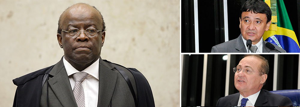 Líder do PT, Wellington Dias (PT-PI), defendeu que o Senado, presidido por Renan Calheiros (PMDB), usasse sua competência constitucional para entrar com representação contra o presidente do STF por ter ferido a Constituição nas prisões dos réus da AP 470; no entanto, petista não teve aval da presidente Dilma Rousseff por temer choque entre os poderes; "Não posso fazer qualquer manifestação pública sobre as prisões para não criar uma crise institucional”, disse Dilma aos senadores (Foto: Roberta Namour) Líder do PT, Wellington Dias (PT-PI), defendeu que o Senado, presidido por Renan Calheiros (PMDB), usasse sua competência constitucional para entrar com representação contra o presidente do STF por ter ferido a Constituição nas prisões dos réus da AP 470; no entanto, petista não teve aval da presidente Dilma Rousseff por temer choque entre os poderes; "Não posso fazer qualquer manifestação pública sobre as prisões para não criar uma crise institucional”, disse Dilma aos senadores