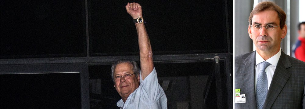 Ex-ministro José Dirceu classificou, por meio de nota divulgada por seu advogado, José Luís Oliveira Lima, que a decisão de hoje do Supremo Tribunal Federal, que o absolveu pelo crime de formação de quadrilha, "atinge o coração, o cerne da acusação, demonstrando de maneira cabal a peça de ficção apresentada pelo Ministério Público"; na conclusão dos ministros do Supremo, os encontros dos réus acusados por esse crime não configuram quadrilha ou bando, nem seus atos prejudicaram a "paz pública"; ex-presidente do PT de alma lavada, mas ainda preso em regime fechado, apesar de ter direito ao semiaberto; absolvido da acusação de formação de quadrilha, Dirceu poderá ser colocado no regime aberto ainda neste 2014 (Foto: Gisele Federicce) Ex-ministro José Dirceu classificou, por meio de nota divulgada por seu advogado, José Luís Oliveira Lima, que a decisão de hoje do Supremo Tribunal Federal, que o absolveu pelo crime de formação de quadrilha, "atinge o coração, o cerne da acusação, demonstrando de maneira cabal a peça de ficção apresentada pelo Ministério Público"; na conclusão dos ministros do Supremo, os encontros dos réus acusados por esse crime não configuram quadrilha ou bando, nem seus atos prejudicaram a "paz pública"; ex-presidente do PT de alma lavada, mas ainda preso em regime fechado, apesar de ter direito ao semiaberto; absolvido da acusação de formação de quadrilha, Dirceu poderá ser colocado no regime aberto ainda neste 2014