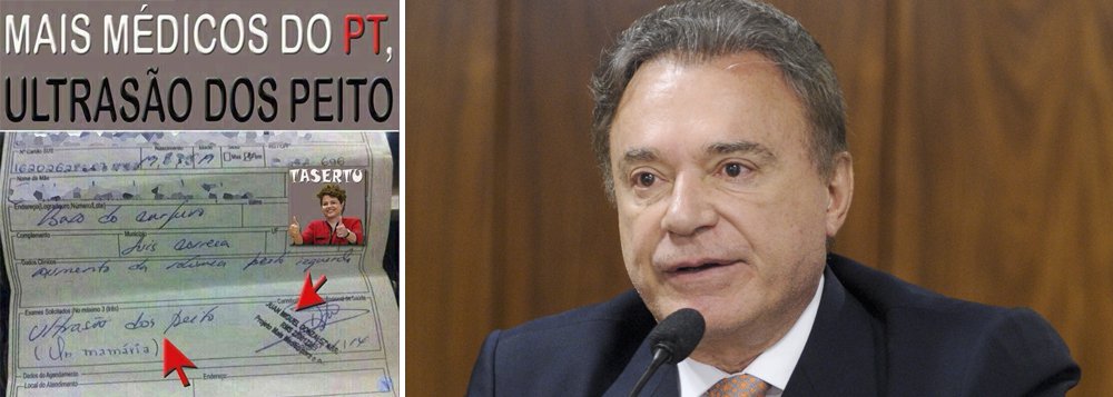 Senador tucano Álvaro Dias publicou em sua página no Facebook a foto de um pedido de um exame, assinado por um médico estrangeiro do programa Mais Médicos, do governo federal; exame solicitado é uma ultrassonografia mamária, popularmente conhecido como ultrassom das mamas; o médico cubano Juan Miguel Gonzalez, escreveu no pedido "ultrassão dos peito" e foi achincalhado no perfil do senador, que desconsiderou o fato do profissional ser estrangeiro e não dominar completamente a língua portuguesa; nos comentários do perfil do senador, críticas ao parlamentar por atitude preconceituosa foram maioria (Foto: Sheila Lopes) Senador tucano Álvaro Dias publicou em sua página no Facebook a foto de um pedido de um exame, assinado por um médico estrangeiro do programa Mais Médicos, do governo federal; exame solicitado é uma ultrassonografia mamária, popularmente conhecido como ultrassom das mamas; o médico cubano Juan Miguel Gonzalez, escreveu no pedido "ultrassão dos peito" e foi achincalhado no perfil do senador, que desconsiderou o fato do profissional ser estrangeiro e não dominar completamente a língua portuguesa; nos comentários do perfil do senador, críticas ao parlamentar por atitude preconceituosa foram maioria