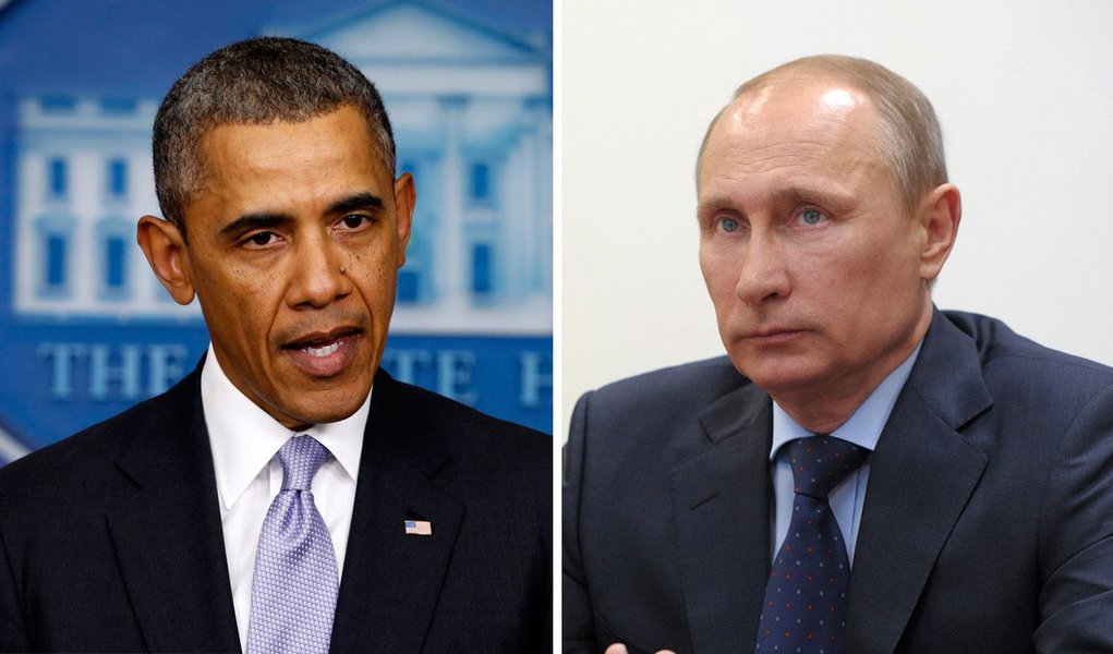 Depois de um telefonema de uma hora, o presidente russo disse em um comunicado que Moscou e Washington ainda estavam distantes de um acordo sobre a situação na Ucrânia; "A Rússia não pode ignorar pedidos de ajuda e age consequentemente, em plena conformidade com o direito internacional", disse Vladimir Putin; parlamento da Crimeia, onde vive população de maioria russa, aprovou anexação ao país de Putin (Foto: Gisele Federicce) Depois de um telefonema de uma hora, o presidente russo disse em um comunicado que Moscou e Washington ainda estavam distantes de um acordo sobre a situação na Ucrânia; "A Rússia não pode ignorar pedidos de ajuda e age consequentemente, em plena conformidade com o direito internacional", disse Vladimir Putin; parlamento da Crimeia, onde vive população de maioria russa, aprovou anexação ao país de Putin