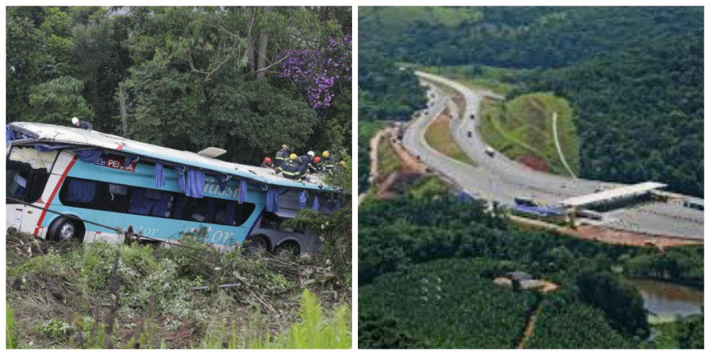 Veículo com 50 passageiros da Viação Penha saiu da pista em São Lourenço da Serra, no km 300 da rodovia Régis Bittencourt, e caiu em ribanceira, por volta das 2h30 (Foto: Roberta Namour) Veículo com 50 passageiros da Viação Penha saiu da pista em São Lourenço da Serra, no km 300 da rodovia Régis Bittencourt, e caiu em ribanceira, por volta das 2h30