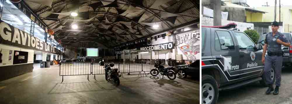 Na forma de tijolos, droga foi apreendida dentro da quadra da torcida organizada do Corinthians, no porta malas de um automóvel estacionado; três homens foram presos; dois são associados da Gaviões da Fiel; eles não resistiram à voz de prisão e indicaram esconderijos da droga; após ter outros associados presos hoje por invasão ao CT do Corinthians no mês passado, torcida (e escola de samba) mancha novamente seu nome; crime organizado? (Foto: Sheila Lopes) Na forma de tijolos, droga foi apreendida dentro da quadra da torcida organizada do Corinthians, no porta malas de um automóvel estacionado; três homens foram presos; dois são associados da Gaviões da Fiel; eles não resistiram à voz de prisão e indicaram esconderijos da droga; após ter outros associados presos hoje por invasão ao CT do Corinthians no mês passado, torcida (e escola de samba) mancha novamente seu nome; crime organizado?