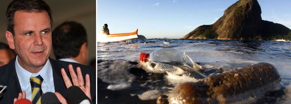 Brasil havia assumido o compromisso de reduzir a poluição da baía em 80% até as Olimpíadas; "Lamento que nós não tenhamos usado os Jogos para limpar completamente a Baía de Guanabara," disse o prefeito do Rio, Eduardo Paes (PMDB); segundo ele, as provas ocorrerão em partes menos poluídas (Foto: Roberta Namour) Brasil havia assumido o compromisso de reduzir a poluição da baía em 80% até as Olimpíadas; "Lamento que nós não tenhamos usado os Jogos para limpar completamente a Baía de Guanabara," disse o prefeito do Rio, Eduardo Paes (PMDB); segundo ele, as provas ocorrerão em partes menos poluídas