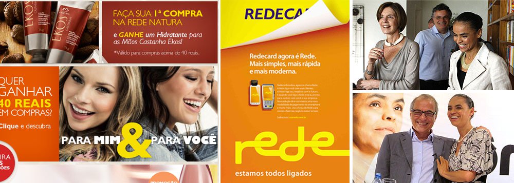 Cada vez mais difícil distinguir a diferença entre sonho presidencial da ex-ministra Marina Silva e os interesses de grandes grupos econômicos ligados a ela; Banco Itaú, da amiga, apoiadora e financiadora Neca Setubal muda nome de seus cartões de crédito para que passem a se chamar, exatamente, Rede, jogando o Card fora; ex-vice de Marina em 2010, Guilherme Leal alinha a sua Natura, maior fabricante nacional de cosméticos, na mesma toada: agora existe o Rede Natura a atar vendedoras e compradoras de seus produtos; essa estratégia de vulgarização da marca e associação do Rede a produtos e arranjos comerciais é mesmo boa para a política e os negócios? Ou finda por dar, como indica o grafismo do Rede (nesse caso, o cartão de crédito), um nó na cabeça do eleitor? (Foto: Felipe L. Goncalves) www.brasil247.com - Cada vez mais difícil distinguir a diferença entre sonho presidencial da ex-ministra Marina Silva e os interesses de grandes grupos econômicos ligados a ela; Banco Itaú, da amiga, apoiadora e financiadora Neca Setubal muda nome de seus cartões de crédito para que passem a se chamar, exatamente, Rede, jogando o Card fora; ex-vice de Marina em 2010, Guilherme Leal alinha a sua Natura, maior fabricante nacional de cosméticos, na mesma toada: agora existe o Rede Natura a atar vendedoras e compradoras de seus produtos; essa estratégia de vulgarização da marca e associação do Rede a produtos e arranjos comerciais é mesmo boa para a política e os negócios? Ou finda por dar, como indica o grafismo do Rede (nesse caso, o cartão de crédito), um nó na cabeça do eleitor?