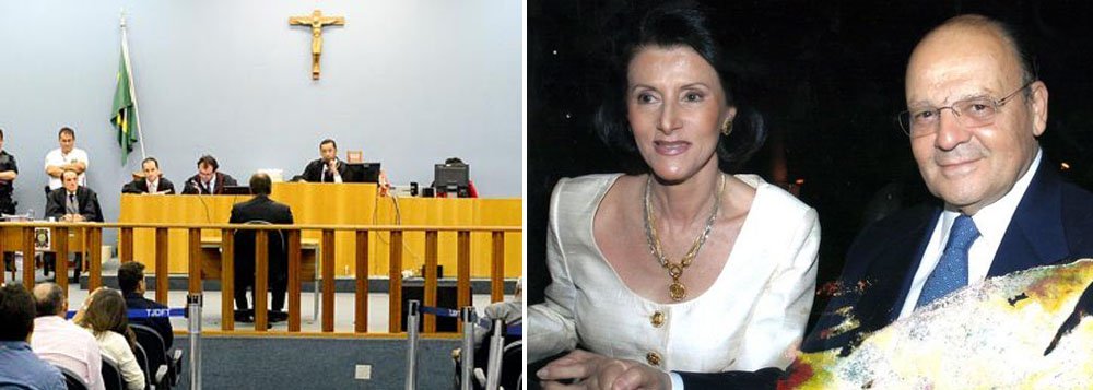 o ex-porteiro Leonardo Campos Alves foi sentenciado a 60 anos de prisão e o seu comparsa, Francisco Mairlon Aguiar, a 55 anos de detenção; ambos foram acusados pelos homicídios do ex-ministro do TSE José Guilherme Villela, da sua esposa, Marina Carvalho Mendes Villela, e da empregada da família, Francisca Nascimento da Silva; os três foram mortos com 73 facadas dentro do próprio apartamento em que moravam, no ano de 2009 (Foto: Leonardo Lucena) o ex-porteiro Leonardo Campos Alves foi sentenciado a 60 anos de prisão e o seu comparsa, Francisco Mairlon Aguiar, a 55 anos de detenção; ambos foram acusados pelos homicídios do ex-ministro do TSE José Guilherme Villela, da sua esposa, Marina Carvalho Mendes Villela, e da empregada da família, Francisca Nascimento da Silva; os três foram mortos com 73 facadas dentro do próprio apartamento em que moravam, no ano de 2009