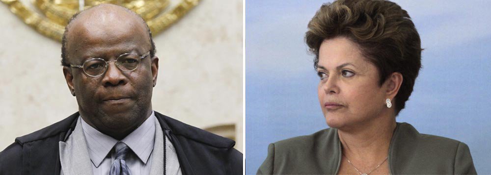 Na última vez que conversou com a presidente por telefone, o ministro do STF informou que ficará no cargo até o final deste semestre, o que o impede de disputar as eleições deste ano; para concorrer a um cargo eletivo, Barbosa teria que deixar função até o dia 5 de abril; segundo integrantes do STF, prazo que o ministro se deu é para poder julgar também o mensalão do PSDB; presidente do STF teria dito a Dilma que quer se dedicar a uma fundação; reação raivosa dele nesta quinta contra derrota no julgamento dos embargos é senha de que mudará de posição? (Foto: Valter Lima) Na última vez que conversou com a presidente por telefone, o ministro do STF informou que ficará no cargo até o final deste semestre, o que o impede de disputar as eleições deste ano; para concorrer a um cargo eletivo, Barbosa teria que deixar função até o dia 5 de abril; segundo integrantes do STF, prazo que o ministro se deu é para poder julgar também o mensalão do PSDB; presidente do STF teria dito a Dilma que quer se dedicar a uma fundação; reação raivosa dele nesta quinta contra derrota no julgamento dos embargos é senha de que mudará de posição?