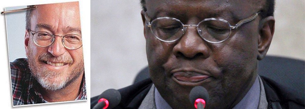 Paulo Nogueira, editor do Diário do Centro do Mundo, relembra o histórico de agressões do presidente do Supremo Tribunal Federal: à ex-mulher, a um "velho" (o ex-ministro Eros Grau), aos colegas do Supremo Tribunal Federal e, agora, à presidente Dilma Rousseff; "Ele ofendeu também Dilma, por sugerir que ela colocou Barroso e Teori no SFT para mudar as coisas no julgamento", diz ele (Foto: Leonardo Attuch) Paulo Nogueira, editor do Diário do Centro do Mundo, relembra o histórico de agressões do presidente do Supremo Tribunal Federal: à ex-mulher, a um "velho" (o ex-ministro Eros Grau), aos colegas do Supremo Tribunal Federal e, agora, à presidente Dilma Rousseff; "Ele ofendeu também Dilma, por sugerir que ela colocou Barroso e Teori no SFT para mudar as coisas no julgamento", diz ele