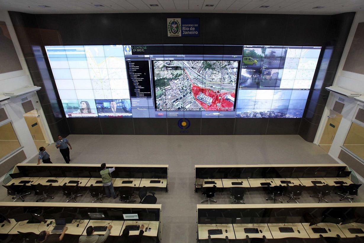 31/05/2013 - Inauguração do Centro Integrado de Comando e Controle. Videowall. Foto Marcelo Horn (Foto: José Barbacena) 31/05/2013 - Inauguração do Centro Integrado de Comando e Controle. Videowall. Foto Marcelo Horn