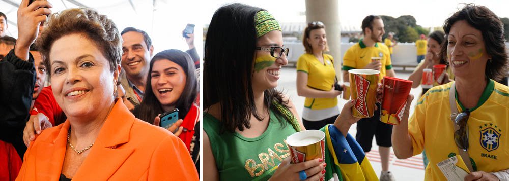 Presidente não acredita que manifestações possam empanar clima de festa na Copa do Mundo; "Eu tenho absoluta certeza que o nosso povo vai fazer como sempre fez", disse Dilma Rousseff, em Poços de Caldas (MG); "Vai juntar a comunidade, comprar uma cervejinha, ligar a televisão e assistir a Copa torcendo para a nossa seleção"; estrangeiros serão bem recebidos; "Nós somos um país de gente generosa, alegre e gentil" (Foto: Sheila Lopes) Presidente não acredita que manifestações possam empanar clima de festa na Copa do Mundo; "Eu tenho absoluta certeza que o nosso povo vai fazer como sempre fez", disse Dilma Rousseff, em Poços de Caldas (MG); "Vai juntar a comunidade, comprar uma cervejinha, ligar a televisão e assistir a Copa torcendo para a nossa seleção"; estrangeiros serão bem recebidos; "Nós somos um país de gente generosa, alegre e gentil"