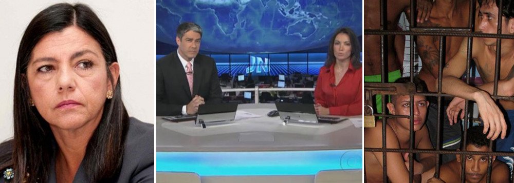 Uma das proprietárias da afiliada da Rede Globo no Maranhão, a TV Mirante, governadora Roseana Sarney (PMDB) se diz vítima de perseguição da grande mídia, desde o início da crise no sistema prisional no Estado; ela está extremamente desconfortável com a cobertura da TV dos irmãos Marinho; matéria de cinco minutos no Jornal Nacional na quarta-feira passada sobre problemas indicadores sociais foi considerada um exagero pela governadora (Foto: Valter Lima) Uma das proprietárias da afiliada da Rede Globo no Maranhão, a TV Mirante, governadora Roseana Sarney (PMDB) se diz vítima de perseguição da grande mídia, desde o início da crise no sistema prisional no Estado; ela está extremamente desconfortável com a cobertura da TV dos irmãos Marinho; matéria de cinco minutos no Jornal Nacional na quarta-feira passada sobre problemas indicadores sociais foi considerada um exagero pela governadora