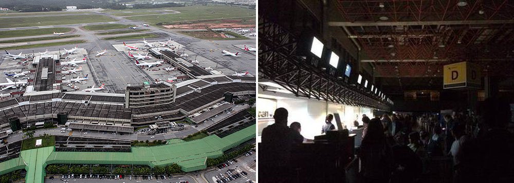 De acordo com a concessionária GRU Airport, os sistemas prejudicados entre as 21h50 e as 22h10 resultaram na alteração de apenas um voo, que foi transferido; aeroporto recebe, por ano, mais de 36 milhões de passageiros e opera com 284 mil pousos e decolagens (Foto: Roberta Namour) De acordo com a concessionária GRU Airport, os sistemas prejudicados entre as 21h50 e as 22h10 resultaram na alteração de apenas um voo, que foi transferido; aeroporto recebe, por ano, mais de 36 milhões de passageiros e opera com 284 mil pousos e decolagens
