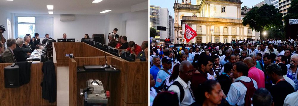 O Tribunal Regional do Trabalho do Rio de Janeiro (TRT-RJ) considerou ilegal a greve dos rodoviários do município do Rio e manteve multa ao Sindicato Municipal dos Empregados de Empresas de Transporte Urbano (Sintraturb) de R$ 50 mil por dia parado; com a decisão, os trabalhadores poderão ter os dias de greve descontados do salário (Foto: Leonardo Lucena) O Tribunal Regional do Trabalho do Rio de Janeiro (TRT-RJ) considerou ilegal a greve dos rodoviários do município do Rio e manteve multa ao Sindicato Municipal dos Empregados de Empresas de Transporte Urbano (Sintraturb) de R$ 50 mil por dia parado; com a decisão, os trabalhadores poderão ter os dias de greve descontados do salário