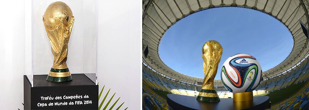 Taça passou por cerca de 80 países entre setembro do ano passado e abril deste ano e ficará exposta até o próximo dia 25 no Estádio Jornalista Mário Filho, o Maracanã, que será o palco da final do campeonato, no dia 13 de julho; troféu segue para as outras 26 capitais brasileiras (Foto: Roberta Namour) Taça passou por cerca de 80 países entre setembro do ano passado e abril deste ano e ficará exposta até o próximo dia 25 no Estádio Jornalista Mário Filho, o Maracanã, que será o palco da final do campeonato, no dia 13 de julho; troféu segue para as outras 26 capitais brasileiras