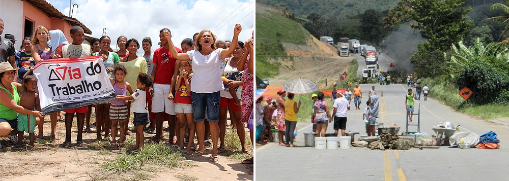 Trabalhadores rurais e sem teto fecharam três rodovias em Alagoas. Eles cobram reforma agrária e políticas públicas de habitação. Os bloqueios ocorrem na rodovia AL-413, em São Luís do Quitunde; a AL-101, em Maragogi, no Litoral Norte de Alagoas; e a BR-101, entre Novo Lino e Messias (Foto: Voney Malta) Trabalhadores rurais e sem teto fecharam três rodovias em Alagoas. Eles cobram reforma agrária e políticas públicas de habitação. Os bloqueios ocorrem na rodovia AL-413, em São Luís do Quitunde; a AL-101, em Maragogi, no Litoral Norte de Alagoas; e a BR-101, entre Novo Lino e Messias
