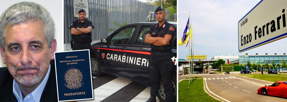 Ex-diretor de marketing do Banco do Brasil, Henrique Pizzolato, estava na cidade de Maranello, sede da Ferrari, na Itália, país do qual tem cidadania; o problema é que ele havia saído do país com um documento falso: o passaporte de um irmão falecido havia vários anos, Celso Pizzolato; depois de ser detido pelos carabinieri, Pizzolato deverá ser extraditado para o Brasil; dos réus da AP 470, o único que ainda não foi preso – e talvez nunca seja – é Roberto Jefferson (Foto: Leonardo Attuch) www.brasil247.com - Ex-diretor de marketing do Banco do Brasil, Henrique Pizzolato, estava na cidade de Maranello, sede da Ferrari, na Itália, país do qual tem cidadania; o problema é que ele havia saído do país com um documento falso: o passaporte de um irmão falecido havia vários anos, Celso Pizzolato; depois de ser detido pelos carabinieri, Pizzolato deverá ser extraditado para o Brasil; dos réus da AP 470, o único que ainda não foi preso – e talvez nunca seja – é Roberto Jefferson