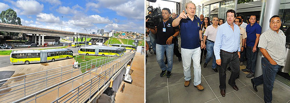 Três linhas circulares, já existentes, foram integradas à estação e duas semiexpressas foram transformadas em linhas alimentadoras; o sistema, que será completamente implantado no final de maio, já atendia cerca de 30 mil passageiros por dia em média, chegou a transportar 47 mil em um dia de pico, e com a mudança passa a ter capacidade para receber mais 23 mil usuários na capital mineira (Foto: Leonardo Lucena) Três linhas circulares, já existentes, foram integradas à estação e duas semiexpressas foram transformadas em linhas alimentadoras; o sistema, que será completamente implantado no final de maio, já atendia cerca de 30 mil passageiros por dia em média, chegou a transportar 47 mil em um dia de pico, e com a mudança passa a ter capacidade para receber mais 23 mil usuários na capital mineira