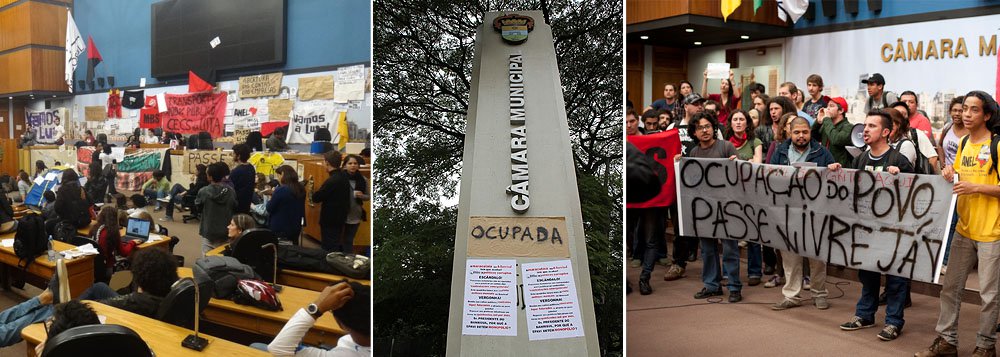 Criação da Comissão contou com votos favoráveis de 18 parlamentares da base aliada do prefeito José Fortunati (PDT). O proponente da medida é o vereador Reginaldo Pujol (DEM), líder do governo na Câmara. O movimentou permaneceu durante oito dias no plenário da Casa, encerrando o ato após a redação de dois projetos de lei: um que estabelece o passe livre e outro que determina a abertura das contas das empresas que operam o transporte (Foto: Roberta Namour) Criação da Comissão contou com votos favoráveis de 18 parlamentares da base aliada do prefeito José Fortunati (PDT). O proponente da medida é o vereador Reginaldo Pujol (DEM), líder do governo na Câmara. O movimentou permaneceu durante oito dias no plenário da Casa, encerrando o ato após a redação de dois projetos de lei: um que estabelece o passe livre e outro que determina a abertura das contas das empresas que operam o transporte