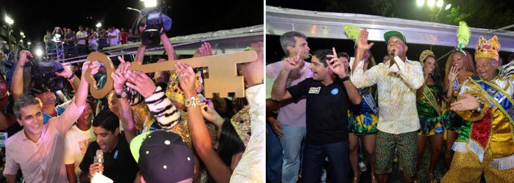 Conhecido como 'baladeiro de plantão', o prefeito ACM Neto (DEM) abriu o Carnaval de Salvador oficialmente na noite de quinta-feira com entrega de chave simbólica da cidade ao Rei Momo e fez coreografia da música Lepo Lepo, da banda Psirico, que é forte candidata para ganhar título de música da folia deste ano (Foto: Romulo Faro) Conhecido como 'baladeiro de plantão', o prefeito ACM Neto (DEM) abriu o Carnaval de Salvador oficialmente na noite de quinta-feira com entrega de chave simbólica da cidade ao Rei Momo e fez coreografia da música Lepo Lepo, da banda Psirico, que é forte candidata para ganhar título de música da folia deste ano