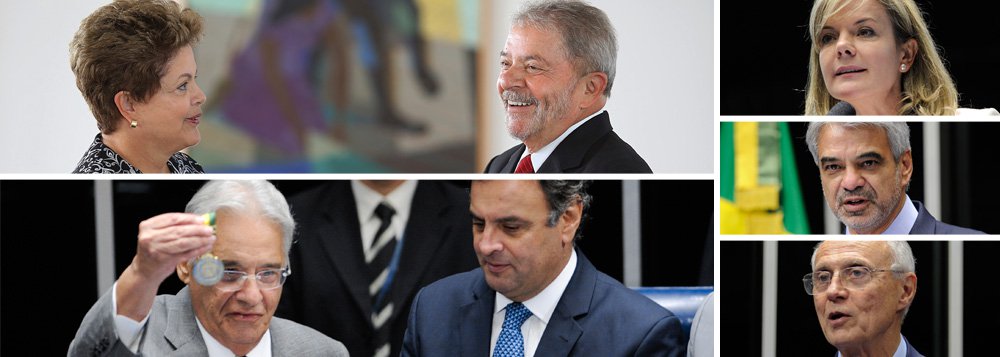 Após sessão no Senado que celebrou os 20 anos da moeda, convocada pelo presidenciável do PSDB, Aécio Neves, parlamentares petistas foram à tribuna responder às críticas dos tucanos; ex-presidente Fernando Henrique atacou a gestão do PT e protestou: "não dá mais"; ex-ministra da Casa Civil, Gleisi Hoffmann disse que ex-presidente Lula 'salvou' e 'resgatou' o Plano Real, além de ter resguardado os pressupostos da macroeconomia; "Hoje, temos um país com estabilidade macroeconômica, mas um país que inclui sua gente"; líder do PT, Humberto Costa escreveu no Twitter que "o PSDB ignorar os avanços dos governos do PT é estelionato com a História"; Eduardo Suplicy também discursou em defesa do governo (Foto: Gisele Federicce) Após sessão no Senado que celebrou os 20 anos da moeda, convocada pelo presidenciável do PSDB, Aécio Neves, parlamentares petistas foram à tribuna responder às críticas dos tucanos; ex-presidente Fernando Henrique atacou a gestão do PT e protestou: "não dá mais"; ex-ministra da Casa Civil, Gleisi Hoffmann disse que ex-presidente Lula 'salvou' e 'resgatou' o Plano Real, além de ter resguardado os pressupostos da macroeconomia; "Hoje, temos um país com estabilidade macroeconômica, mas um país que inclui sua gente"; líder do PT, Humberto Costa escreveu no Twitter que "o PSDB ignorar os avanços dos governos do PT é estelionato com a História"; Eduardo Suplicy também discursou em defesa do governo