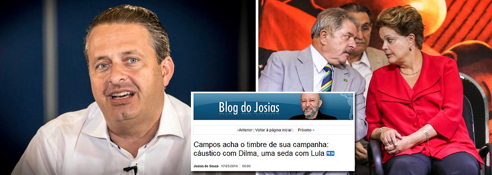 Governador de Pernambuco, Eduardo Campos encontrou o ponto central da sua estratégia nesta primeira fase de pré-campanha presidencial; o mote é ser o mais ácido possível nas críticas ao governo da presidente Dilma Rousseff e ao mesmo tempo poupar os ex-presidentes Lula e Fernando Henrique Cardoso (PSDB). De acordo com o jornalista Josias de Souza, a expectativa é de que esta equação consiga quebrar a polarização PT-PSDB que tem marcado as últimas eleições (Foto: Paulo Emílio) Governador de Pernambuco, Eduardo Campos encontrou o ponto central da sua estratégia nesta primeira fase de pré-campanha presidencial; o mote é ser o mais ácido possível nas críticas ao governo da presidente Dilma Rousseff e ao mesmo tempo poupar os ex-presidentes Lula e Fernando Henrique Cardoso (PSDB). De acordo com o jornalista Josias de Souza, a expectativa é de que esta equação consiga quebrar a polarização PT-PSDB que tem marcado as últimas eleições