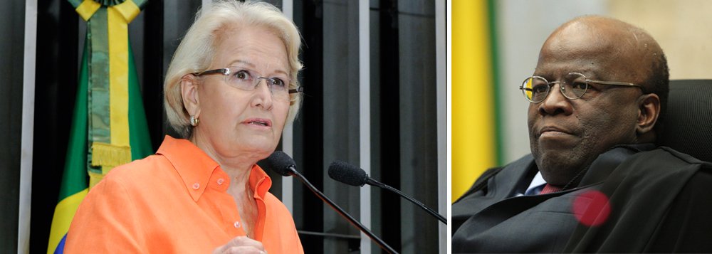 A senadora Ana Amélia (PP-RS) comentou a decisão do ministro Joaquim Barbosa de antecipar sua saída do STF e também da corte; a parlamentar destacou suas qualidades e disse que ele encarna valores como independência, coragem e rigor; para Ana Amélia, o ingresso do ministro na política faria bem ao país; "Seria muito bom para a política do país se ele saísse candidato ao Senado, a um governo de estado, à presidência da república, à vice-presidência, a deputado federal, o que ele desejasse", afirmou a congressista (Foto: Leonardo Lucena) A senadora Ana Amélia (PP-RS) comentou a decisão do ministro Joaquim Barbosa de antecipar sua saída do STF e também da corte; a parlamentar destacou suas qualidades e disse que ele encarna valores como independência, coragem e rigor; para Ana Amélia, o ingresso do ministro na política faria bem ao país; "Seria muito bom para a política do país se ele saísse candidato ao Senado, a um governo de estado, à presidência da república, à vice-presidência, a deputado federal, o que ele desejasse", afirmou a congressista