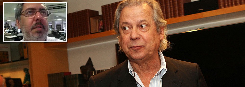 Colunista diz que é difícil encarar com naturalidade a cobertura dispensada a presos do chamado “mensalão”; em reação à reportagem da Veja que estampa ex-ministro em imagem dentro da cadeira para denunciar supostas regalias na Papuda, jornalista diz que é espantoso o fato de a revista não lembrar ao distinto público que ele está preso ilegalmente: “desde que a sentença foi promulgada, Dirceu vive em regime fechado ao arrepio da lei”; crimes de Veja não são mais aceitos com naturalidade por jornalistas de boa índole (Foto: Roberta Namour) Colunista diz que é difícil encarar com naturalidade a cobertura dispensada a presos do chamado “mensalão”; em reação à reportagem da Veja que estampa ex-ministro em imagem dentro da cadeira para denunciar supostas regalias na Papuda, jornalista diz que é espantoso o fato de a revista não lembrar ao distinto público que ele está preso ilegalmente: “desde que a sentença foi promulgada, Dirceu vive em regime fechado ao arrepio da lei”; crimes de Veja não são mais aceitos com naturalidade por jornalistas de boa índole