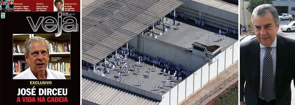 Todo preso tem como direito a "proteção contra qualquer forma de sensacionalismo", diz o artigo 41 da Lei de Execução Penal; capa do carro-chefe da Editora Abril quebra princípio da privacidade do condenado no cumprimento de sua pena; precedente é perigoso; "Há setores da imprensa que estão prestando um desserviço cada vez maior à democracia", diz advogado José Roberto Batochio; com a imagem devassada sem qualquer informação em "on" no texto desta semana, José Dirceu é apresentado pela revista como inimigo público número 1 do Brasil há pelo menos dois anos (Foto: Ana Pupulin) Todo preso tem como direito a "proteção contra qualquer forma de sensacionalismo", diz o artigo 41 da Lei de Execução Penal; capa do carro-chefe da Editora Abril quebra princípio da privacidade do condenado no cumprimento de sua pena; precedente é perigoso; "Há setores da imprensa que estão prestando um desserviço cada vez maior à democracia", diz advogado José Roberto Batochio; com a imagem devassada sem qualquer informação em "on" no texto desta semana, José Dirceu é apresentado pela revista como inimigo público número 1 do Brasil há pelo menos dois anos