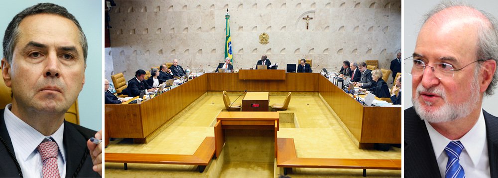Ministros do Supremo Tribunal Federal é que vão decidir, na semana seguinte à do Carnaval, se o processo do mensalão tucano continuará em tramitação na Corte; antes, decisão seria do relator, ministro Luís Roberto Barroso; com a medida, ele quer que o STF defina um critério para casos semelhantes; quando um parlamentar renuncia ao mandato, como fez o réu Eduardo Azeredo, perde o direito ao foro especial e deixa de ser julgado em última instância; análise, porém, deve considerar se decisão do ex-deputado tucano foi uma manobra para não ser julgado no Supremo e prolongar ainda mais o julgamento (Foto: Gisele Federicce) Ministros do Supremo Tribunal Federal é que vão decidir, na semana seguinte à do Carnaval, se o processo do mensalão tucano continuará em tramitação na Corte; antes, decisão seria do relator, ministro Luís Roberto Barroso; com a medida, ele quer que o STF defina um critério para casos semelhantes; quando um parlamentar renuncia ao mandato, como fez o réu Eduardo Azeredo, perde o direito ao foro especial e deixa de ser julgado em última instância; análise, porém, deve considerar se decisão do ex-deputado tucano foi uma manobra para não ser julgado no Supremo e prolongar ainda mais o julgamento