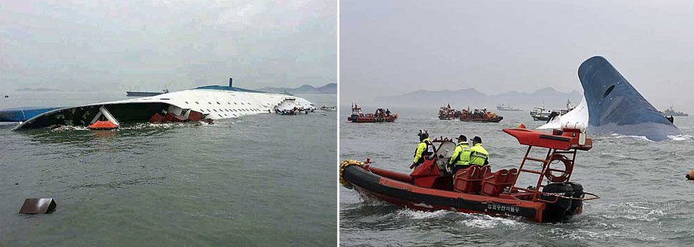 Barco de passageiros carregava 447 pessoas, das quais 164 foram confirmadas como salvas, disse a guarda costeira; duas pessoas tiveram a morte confirmada no acidente ocorrido na costa sudoeste do país (Foto: Roberta Namour) Barco de passageiros carregava 447 pessoas, das quais 164 foram confirmadas como salvas, disse a guarda costeira; duas pessoas tiveram a morte confirmada no acidente ocorrido na costa sudoeste do país