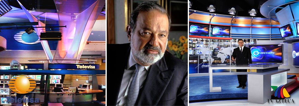 Governo mexicano toma decisão corajosa: quebrar o duopólio na televisão aberta do país; dominada pela Televisa (70% da audiência) e Azteca (30%), sistema terá concorrência para a instalação de duas novas redes nacionais; homem mais rico do mundo, Carlos Slim, dono da Telmex, está entre os interessados; mas ele também deve restrições por ser "dominante" na telefonia, com mais de 50% do mercado; essa notícia vai passar no Jornal Nacional? (Foto: Felipe L. Goncalves) Governo mexicano toma decisão corajosa: quebrar o duopólio na televisão aberta do país; dominada pela Televisa (70% da audiência) e Azteca (30%), sistema terá concorrência para a instalação de duas novas redes nacionais; homem mais rico do mundo, Carlos Slim, dono da Telmex, está entre os interessados; mas ele também deve restrições por ser "dominante" na telefonia, com mais de 50% do mercado; essa notícia vai passar no Jornal Nacional?