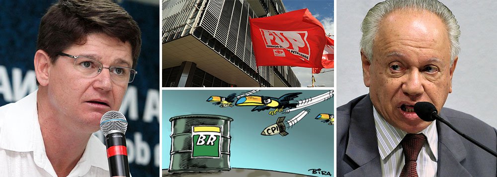 Federação Única dos Petroleiros faz nesta manhã protesto em frente à sede da Petrobras, no Rio, para tentar impedir instalação de CPI que investigue a empresa; "Isso pode prejudicar a Petrobras e o Brasil, porque paralisar a Petrobras não vai ser bom para o País. Somos a favor da investigação, mas já há órgãos apropriados para isso", avalia o coordenador-geral da FUP, João Antônio de Moraes; ex-presidente da ANP, Haroldo Lima avalia que "desmoralizar a Petrobras é jogar contra o Brasil, independente do pretexto" (Foto: Gisele Federicce) Federação Única dos Petroleiros faz nesta manhã protesto em frente à sede da Petrobras, no Rio, para tentar impedir instalação de CPI que investigue a empresa; "Isso pode prejudicar a Petrobras e o Brasil, porque paralisar a Petrobras não vai ser bom para o País. Somos a favor da investigação, mas já há órgãos apropriados para isso", avalia o coordenador-geral da FUP, João Antônio de Moraes; ex-presidente da ANP, Haroldo Lima avalia que "desmoralizar a Petrobras é jogar contra o Brasil, independente do pretexto"
