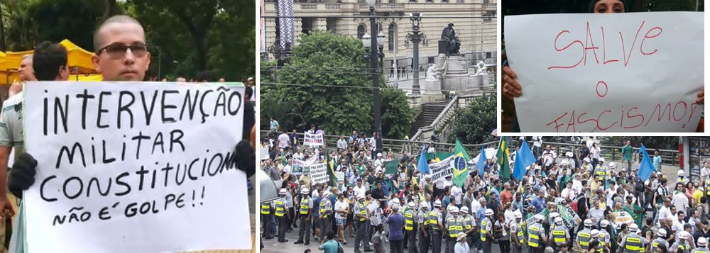 Eduardo Guimarães, do Blog da Cidadania, aventura-se na cobertura das marchas da família na capital paulista e revela o perfil estarrecedor de seus participantes; blogueiro entrevista jovens alienados, seminaristas sem conhecimento histórico e ouve argumentos insanos para pedir a volta do regime militar até ser “descoberto” e perseguido por três gorilas: “Blogueiro do PT! Blogueiro do PT! Cuidado, blogueiro do PT!” (Foto: Realle Palazzo-Martini) Eduardo Guimarães, do Blog da Cidadania, aventura-se na cobertura das marchas da família na capital paulista e revela o perfil estarrecedor de seus participantes; blogueiro entrevista jovens alienados, seminaristas sem conhecimento histórico e ouve argumentos insanos para pedir a volta do regime militar até ser “descoberto” e perseguido por três gorilas: “Blogueiro do PT! Blogueiro do PT! Cuidado, blogueiro do PT!”