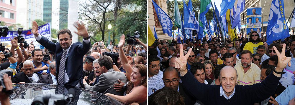 Apoiado pela maioria do partido como candidato à presidência da República, senador mineiro Aécio Neves foca no reduto de José Serra em suas próximas viagens: fará oito passagens pelo Estado até o final do ano; enquanto isso, o ex-governador paulista deixa cada vez mais claro que está em atividade, primeiro ao defender prévias no PSDB, como fez na última quarta-feira, depois por ter retomado o diálogo com líderes do PPS, com quem se reuniu ontem e para onde pode migrar caso não consiga espaço na sigla (Foto: Gisele Federicce) Apoiado pela maioria do partido como candidato à presidência da República, senador mineiro Aécio Neves foca no reduto de José Serra em suas próximas viagens: fará oito passagens pelo Estado até o final do ano; enquanto isso, o ex-governador paulista deixa cada vez mais claro que está em atividade, primeiro ao defender prévias no PSDB, como fez na última quarta-feira, depois por ter retomado o diálogo com líderes do PPS, com quem se reuniu ontem e para onde pode migrar caso não consiga espaço na sigla