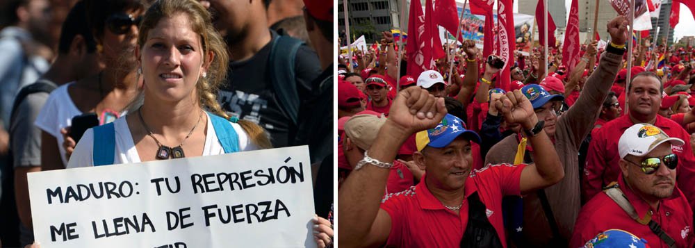 Milhares de pessoas foram às ruas em diversas cidades venezuelanas em manifestações favoráveis e contrárias ao governo de Nicolás Maduro; no centro da capital, Caracas, mulheres chavistas fizeram marcha de apoio ao presidente e marcharam "contra a violência"; em Chacao, estado de Miranda, reduto opositor, manifestantes participaram de ato público pedindo liberdade para os que foram presos em protestos organizados pela oposição, como o dirigente do partido Vontade Popular, Leopoldo López (Foto: Leonardo Attuch) Milhares de pessoas foram às ruas em diversas cidades venezuelanas em manifestações favoráveis e contrárias ao governo de Nicolás Maduro; no centro da capital, Caracas, mulheres chavistas fizeram marcha de apoio ao presidente e marcharam "contra a violência"; em Chacao, estado de Miranda, reduto opositor, manifestantes participaram de ato público pedindo liberdade para os que foram presos em protestos organizados pela oposição, como o dirigente do partido Vontade Popular, Leopoldo López