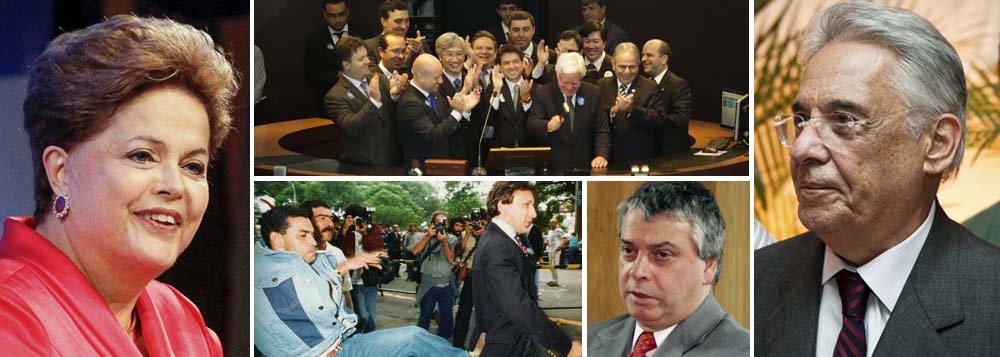 Concessões nos setores de aeroportos e petróleo realizadas agora no País são vistas como as privatizações do PT; na gestão de Fernando Henrique Cardoso, grampo telefônico da PF flagrou então diretor do Banco do Brasil Ricardo Sérgio de Oliveira (acima) confidenciando: "Estamos agindo no limite da irresponsabilidade"; naquele período, campo de Libra chegou a ter bônus de R$ 250 mil, pago pela italiana Agip, contra R$ 15 bilhões obtidos agora do consórcio liderado por Petrobras, Shell e a Total; em 1997, Vale, que hoje tem valor de mercado estimado em quase US$ 200 bilhões, foi arrematada pela CSN por US$ 3,3 bilhões; só no Galeão, o valor a ser pago ao Tesouro será de mais de R$ 19 bihões; diferença é constrangedora (Foto: Sheila Lopes) Concessões nos setores de aeroportos e petróleo realizadas agora no País são vistas como as privatizações do PT; na gestão de Fernando Henrique Cardoso, grampo telefônico da PF flagrou então diretor do Banco do Brasil Ricardo Sérgio de Oliveira (acima) confidenciando: "Estamos agindo no limite da irresponsabilidade"; naquele período, campo de Libra chegou a ter bônus de R$ 250 mil, pago pela italiana Agip, contra R$ 15 bilhões obtidos agora do consórcio liderado por Petrobras, Shell e a Total; em 1997, Vale, que hoje tem valor de mercado estimado em quase US$ 200 bilhões, foi arrematada pela CSN por US$ 3,3 bilhões; só no Galeão, o valor a ser pago ao Tesouro será de mais de R$ 19 bihões; diferença é constrangedora