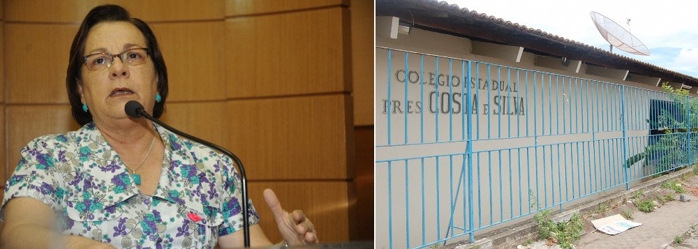 Em Sergipe, escolas carregam nomes de ex-presidentes militares como Castelo Branco, Costa e Silva e Emílio Garrastazu Médici; diante deste cenário, tramita na Assembleia Legislativa – e pode entrar na pauta de votação desta semana – um projeto de lei que determina a mudança no nome destes estabelecimentos, para impedir referências "heroicas" aos envolvidos com a ditadura; Ana Lúcia entende que os prédios públicos, principalmente as escolas, são "espaços de socialização do saber, de construção de valores" o que impõe a necessidade de que os nomes que os identifiquem sejam "modelos positivos"; "Isso ajuda a democracia e a sociedade", frisa (Foto: Valter Lima) Em Sergipe, escolas carregam nomes de ex-presidentes militares como Castelo Branco, Costa e Silva e Emílio Garrastazu Médici; diante deste cenário, tramita na Assembleia Legislativa – e pode entrar na pauta de votação desta semana – um projeto de lei que determina a mudança no nome destes estabelecimentos, para impedir referências "heroicas" aos envolvidos com a ditadura; Ana Lúcia entende que os prédios públicos, principalmente as escolas, são "espaços de socialização do saber, de construção de valores" o que impõe a necessidade de que os nomes que os identifiquem sejam "modelos positivos"; "Isso ajuda a democracia e a sociedade", frisa