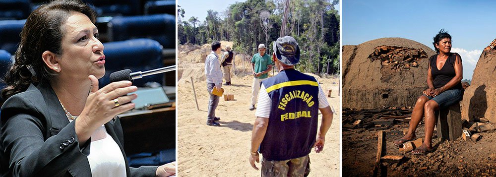 Em nota de repúdio divulgada nesta quarta-feira, 23, o Sindicato Nacional dos Auditores Fiscais do Trabalho (Sinait) classificou como "tendenciosas, equivocadas e desastrosas" as declarações da senadora e candidata à reeleição pelo PMDB, Kátia Abreu, sobre o trabalho escravo; "O que está por trás desse descalabro é a intenção de continuar escravizando trabalhadores, por meio de uma regulamentação "fajuta" que significará prejuízo para a sociedade brasileira, com a mudança do conceito de trabalho escravo, patrocinado pela bancada ruralista, liderada pela presidente da CNA", diz o texto; Auditores batem duro na senadora (Foto: Aquiles Lins) www.brasil247.com - Em nota de repúdio divulgada nesta quarta-feira, 23, o Sindicato Nacional dos Auditores Fiscais do Trabalho (Sinait) classificou como "tendenciosas, equivocadas e desastrosas" as declarações da senadora e candidata à reeleição pelo PMDB, Kátia Abreu, sobre o trabalho escravo; "O que está por trás desse descalabro é a intenção de continuar escravizando trabalhadores, por meio de uma regulamentação "fajuta" que significará prejuízo para a sociedade brasileira, com a mudança do conceito de trabalho escravo, patrocinado pela bancada ruralista, liderada pela presidente da CNA", diz o texto; Auditores batem duro na senadora
