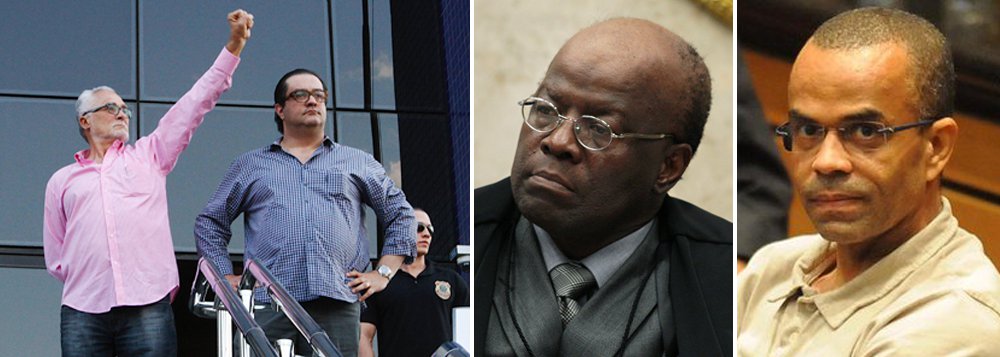 Acusação parte do advogado de José Genoino, Luiz Fernando Pacheco, que aparece ao lado do ex-deputado na imagem acima; ele afirma que, na bizarra decisão em que proibiu o ex-dirigente petista de cumprir prisão domiciliar em seu domicílio, o presidente do Supremo Tribunal Federal usou como argumento uma decisão anterior sobre o traficante, que foi mantido em presídio de segurança máxima, longe de seus familiares (Foto: Leonardo Attuch) Acusação parte do advogado de José Genoino, Luiz Fernando Pacheco, que aparece ao lado do ex-deputado na imagem acima; ele afirma que, na bizarra decisão em que proibiu o ex-dirigente petista de cumprir prisão domiciliar em seu domicílio, o presidente do Supremo Tribunal Federal usou como argumento uma decisão anterior sobre o traficante, que foi mantido em presídio de segurança máxima, longe de seus familiares
