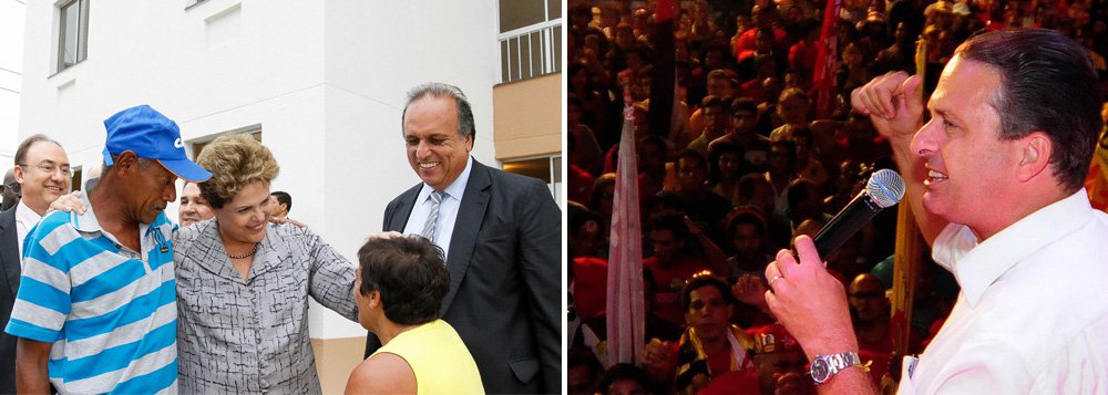 Tanto o presidenciável pelo PSB, Eduardo Campos, quanto a presidente Dilma Rousseff cumpriram agenda no Rio; enquanto Campos participou de uma palestra na Universidade Estácio de Sá, no bairro de Rio Comprido, Dilma esteve na formatura do Pronatec e na entrega de 720 moradias do programa Minha Casa, Minha Vida, em São Gonçalo; esta é a segunda vez em menos de uma semana que as agendas registram "coincidências" no campo político (Foto: Paulo Emílio) Tanto o presidenciável pelo PSB, Eduardo Campos, quanto a presidente Dilma Rousseff cumpriram agenda no Rio; enquanto Campos participou de uma palestra na Universidade Estácio de Sá, no bairro de Rio Comprido, Dilma esteve na formatura do Pronatec e na entrega de 720 moradias do programa Minha Casa, Minha Vida, em São Gonçalo; esta é a segunda vez em menos de uma semana que as agendas registram "coincidências" no campo político