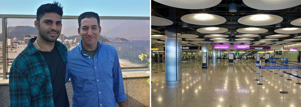 Detido no Aeroporto de Heathrow, David Michael Miranda é casado com Glenn Greenwald, repórter do jornal britânico The Guardian, que publicou informações sobre o esquema de espionagem denunciado por Edward Snowden, ex-funcionário de uma empresa terceirizada da Agência de Segurança Nacional norte-americana (NSA). ONG diz que medida é ilegal e indesculpável (Foto: Roberta Namour) Detido no Aeroporto de Heathrow, David Michael Miranda é casado com Glenn Greenwald, repórter do jornal britânico The Guardian, que publicou informações sobre o esquema de espionagem denunciado por Edward Snowden, ex-funcionário de uma empresa terceirizada da Agência de Segurança Nacional norte-americana (NSA). ONG diz que medida é ilegal e indesculpável