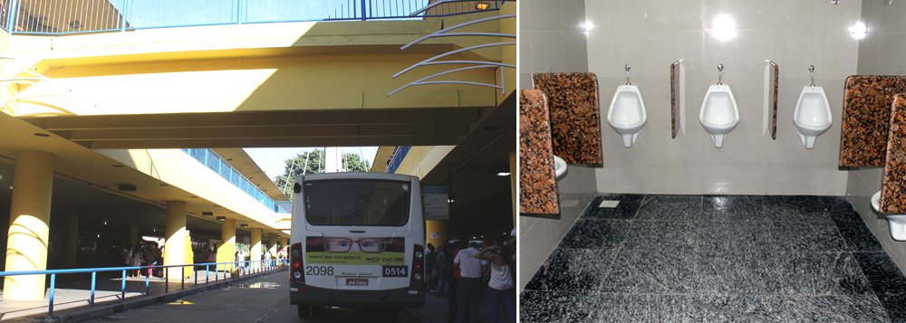 A primeira etapa das obras emergenciais já dá nova cara à Estação da Lapa, que era símbolo do descaso imposto pela administração do ex-prefeito João Henrique; as obras terão custo total de R$1,6 milhão e englobam a pintura de todo o equipamento, iluminação e instalações elétricas do terminal, que recebe aproximadamente 400 mil pessoas por dia; já estão prontos os novos banheiros e a Plataforma C (Foto: Romulo Faro) A primeira etapa das obras emergenciais já dá nova cara à Estação da Lapa, que era símbolo do descaso imposto pela administração do ex-prefeito João Henrique; as obras terão custo total de R$1,6 milhão e englobam a pintura de todo o equipamento, iluminação e instalações elétricas do terminal, que recebe aproximadamente 400 mil pessoas por dia; já estão prontos os novos banheiros e a Plataforma C