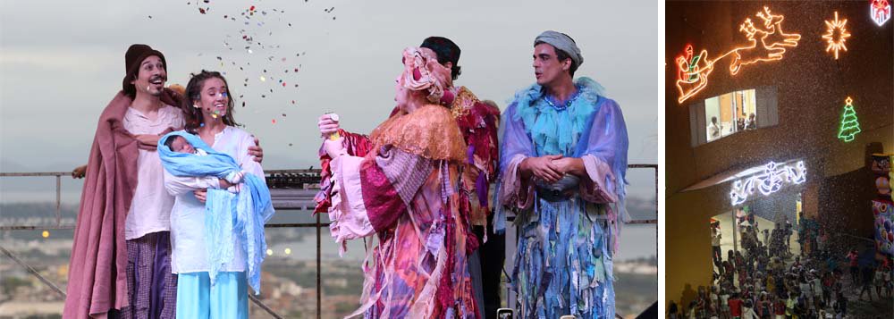 As comemorações de Natal nas unidades pacificadas começaram terça-feira, quando Papai Noel presenteou 300 crianças do Morro dos Prazeres. Também estão sendo recebendo a visita de Papai Noel as comunidades do Morro do Vidigal, Morro dos Macacos, Morro Cerro Corá e Complexo do Caju (Foto: Leonardo Attuch) As comemorações de Natal nas unidades pacificadas começaram terça-feira, quando Papai Noel presenteou 300 crianças do Morro dos Prazeres. Também estão sendo recebendo a visita de Papai Noel as comunidades do Morro do Vidigal, Morro dos Macacos, Morro Cerro Corá e Complexo do Caju