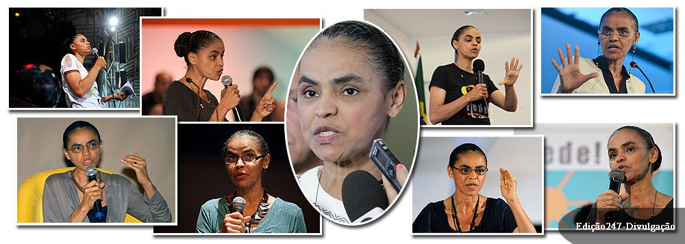 A ex-senadora está em todas; nesta quarta, há entrevistas dela na Folha, no Globo e no Estadão; nelas, Marina transmite a ideia de que, sem seu ato triunfal do último fim de semana, a democracia brasileira estaria seriamente ameaçada; antes, já afirmara que chegou para combater o "chavismo", coisa que não há no Brasil, e afirmou ainda que a Rede é o primeiro partido político clandestino na democracia, quando se trata apenas de uma legenda impugnada pela incompetência dos seus dirigentes na coleta de assinaturas; Marina pode falar à vontade, até para que não diga que seu direito de expressão está sendo cerceado; mas, aos editores, caberia lembrar que, no quadro atual, ela está fora do jogo e é, no máximo, uma vice de luxo (Foto: Leonardo Attuch) www.brasil247.com - A ex-senadora está em todas; nesta quarta, há entrevistas dela na Folha, no Globo e no Estadão; nelas, Marina transmite a ideia de que, sem seu ato triunfal do último fim de semana, a democracia brasileira estaria seriamente ameaçada; antes, já afirmara que chegou para combater o "chavismo", coisa que não há no Brasil, e afirmou ainda que a Rede é o primeiro partido político clandestino na democracia, quando se trata apenas de uma legenda impugnada pela incompetência dos seus dirigentes na coleta de assinaturas; Marina pode falar à vontade, até para que não diga que seu direito de expressão está sendo cerceado; mas, aos editores, caberia lembrar que, no quadro atual, ela está fora do jogo e é, no máximo, uma vice de luxo