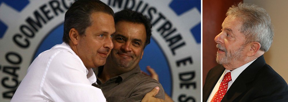 Aproximação entre PSB e PSDB tem sido motivo de preocupação para o Partido dos Trabalhadores; formação da chapa que disputará a sucessão do governador de Pernambuco praticamente sela acordo entre Eduardo Campos e Aécio Neves (PSDB) em torno de um pacto de não agressão, além de eventual apoio em um segundo turno contra a presidente Dilma Rousseff; ao mesmo tempo, o PT, através de Lula, designou interlocutores para abrir um canal de negociação com Campos para que ele apoie a reeleição de Dilma em um segundo turno, a despeito das pretensões presidenciais do socialista; pelas sinalizações que Campos tem dado é pouco provável que ele, ficando fora do segundo turno, se reaproxime de Dilma; Lula seria capaz de convencê-lo? (Foto: Paulo Emílio) Aproximação entre PSB e PSDB tem sido motivo de preocupação para o Partido dos Trabalhadores; formação da chapa que disputará a sucessão do governador de Pernambuco praticamente sela acordo entre Eduardo Campos e Aécio Neves (PSDB) em torno de um pacto de não agressão, além de eventual apoio em um segundo turno contra a presidente Dilma Rousseff; ao mesmo tempo, o PT, através de Lula, designou interlocutores para abrir um canal de negociação com Campos para que ele apoie a reeleição de Dilma em um segundo turno, a despeito das pretensões presidenciais do socialista; pelas sinalizações que Campos tem dado é pouco provável que ele, ficando fora do segundo turno, se reaproxime de Dilma; Lula seria capaz de convencê-lo?