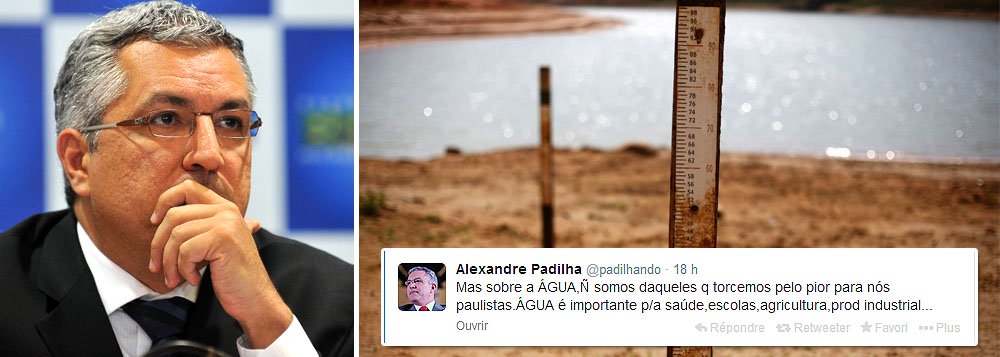 Pelo Twitter, candidato petista ao governo de SP cutucou gestão de Geraldo Alckmin (PSBD) e prometeu detalhar em suas próximas viagens "o que faltou nestes anos em SP" para que o Estado corresse o risco de racionamento de água: "Na Caravana @Horizonte_SP temos discutido como o planejamento pode elevar produção de água" (Foto: Roberta Namour) Pelo Twitter, candidato petista ao governo de SP cutucou gestão de Geraldo Alckmin (PSBD) e prometeu detalhar em suas próximas viagens "o que faltou nestes anos em SP" para que o Estado corresse o risco de racionamento de água: "Na Caravana @Horizonte_SP temos discutido como o planejamento pode elevar produção de água"