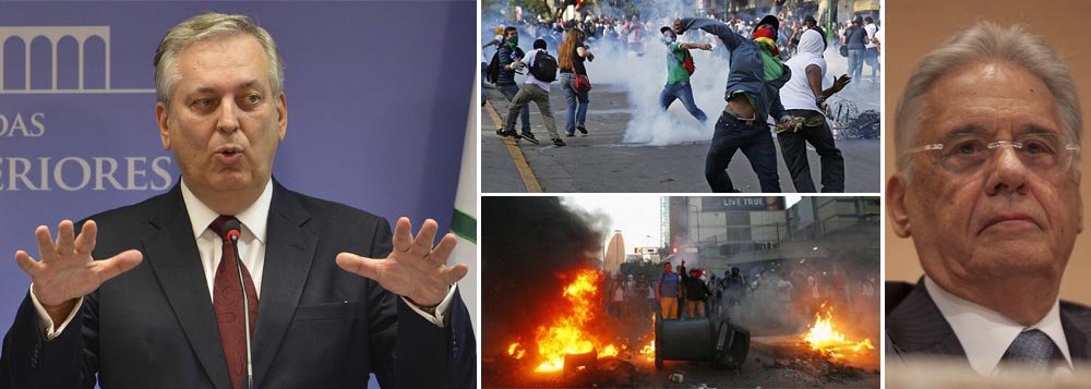 Chanceler brasileiro, Luiz Alberto Figueiredo, responde ex-presidente FHC, que ontem, em artigo, bateu duro na política externa desde o governo Lula; o tucano criticou a gestão petista por “se calar diante de manifestações antidemocráticas quando elas ocorrem nos países de influência bolivariana”; segundo o chanceler, o Brasil defende diálogo com a oposição e os manifestantes na Venezuela, mas diz que o presidente Maduro não precisa de recados sobre como lidar com a crise politica (Foto: Roberta Namour) Chanceler brasileiro, Luiz Alberto Figueiredo, responde ex-presidente FHC, que ontem, em artigo, bateu duro na política externa desde o governo Lula; o tucano criticou a gestão petista por “se calar diante de manifestações antidemocráticas quando elas ocorrem nos países de influência bolivariana”; segundo o chanceler, o Brasil defende diálogo com a oposição e os manifestantes na Venezuela, mas diz que o presidente Maduro não precisa de recados sobre como lidar com a crise politica