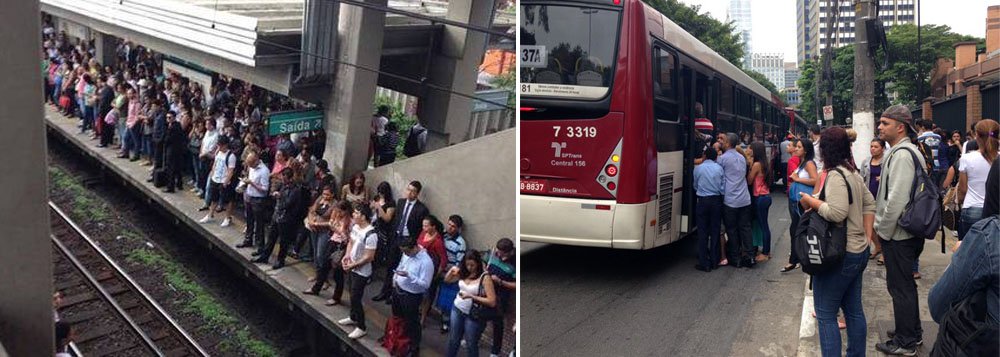 Operação de trens da Linha 9-Esmeralda, que liga a zona sul da capital paulista à zona oeste e à cidade de Osasco, foi afetada por 40 minutos, de acordo com a assessoria de imprensa da Companhia de Trens Metropolitanos (CPTM), houve lentidão em toda a extensão da linha às 7h10 (Foto: Roberta Namour) Operação de trens da Linha 9-Esmeralda, que liga a zona sul da capital paulista à zona oeste e à cidade de Osasco, foi afetada por 40 minutos, de acordo com a assessoria de imprensa da Companhia de Trens Metropolitanos (CPTM), houve lentidão em toda a extensão da linha às 7h10