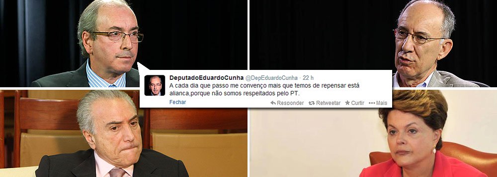 Ganham novos capítulos a crise na aliança entre PMDB e PT; no carnaval, houve troca de críticas entre peemedebistas e o presidente do Partido dos Trabalhadores, Rui Falcão, que foi até tachado de "vagabundo"; líder do PMDB na Câmara, Eduardo Cunha (RJ) ressaltou ontem necessidade de "repensar esta aliança, porque não somos respeitados pelo PT"; e convoca bancada para a próxima terça-feira 11; hoje, diminuiu hipótese de rompimento: "Quando falei em repensar, não falei ainda em romper, e sim em rediscutir"; presidente Dilma Rousseff recebe Lula hoje em Brasília; um dos temas: a crise com o PMDB (Foto: Gisele Federicce) Ganham novos capítulos a crise na aliança entre PMDB e PT; no carnaval, houve troca de críticas entre peemedebistas e o presidente do Partido dos Trabalhadores, Rui Falcão, que foi até tachado de "vagabundo"; líder do PMDB na Câmara, Eduardo Cunha (RJ) ressaltou ontem necessidade de "repensar esta aliança, porque não somos respeitados pelo PT"; e convoca bancada para a próxima terça-feira 11; hoje, diminuiu hipótese de rompimento: "Quando falei em repensar, não falei ainda em romper, e sim em rediscutir"; presidente Dilma Rousseff recebe Lula hoje em Brasília; um dos temas: a crise com o PMDB