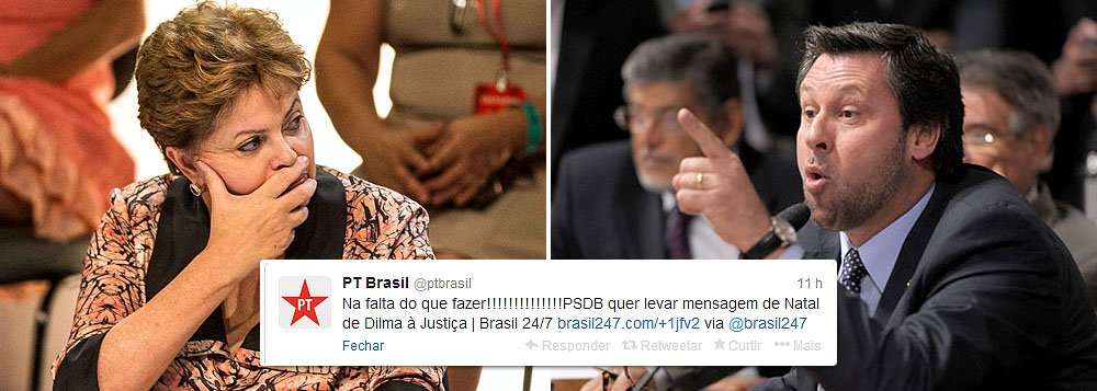Líder do PSDB na Câmara, Carlos Sampaio (SP), avisou em nota que vai levar "carta" de Natal da presidente Dilma Rousseff aos servidores públicos federais ao procurador-geral da República, Rodrigo Janot; segundo ele, ato configura 'abuso de poder'; deputado também pretende propor na Corregedoria-Geral da Justiça Eleitoral uma ação judicial de investigação eleitoral; "Na falta do que fazer, PSDB quer levar mensagem de Natal de Dilma à Justiça", reagiu o PT pelo Twitter (Foto: Roberta Namour) Líder do PSDB na Câmara, Carlos Sampaio (SP), avisou em nota que vai levar "carta" de Natal da presidente Dilma Rousseff aos servidores públicos federais ao procurador-geral da República, Rodrigo Janot; segundo ele, ato configura 'abuso de poder'; deputado também pretende propor na Corregedoria-Geral da Justiça Eleitoral uma ação judicial de investigação eleitoral; "Na falta do que fazer, PSDB quer levar mensagem de Natal de Dilma à Justiça", reagiu o PT pelo Twitter